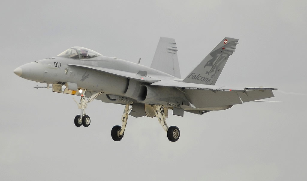 F/A-18 017 of the Swiss Air Force Falcons at St Dizier, France